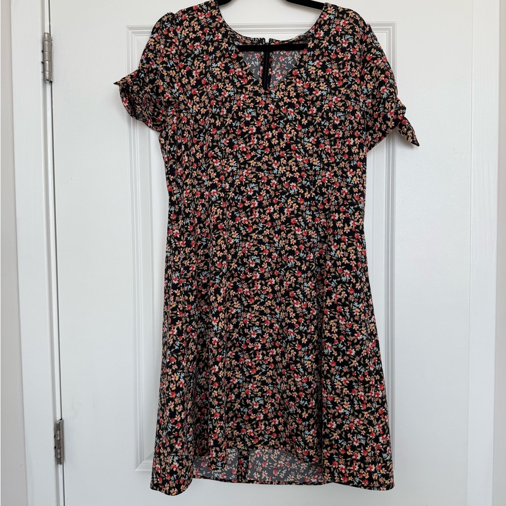 Loft Black Floral Dress - 12